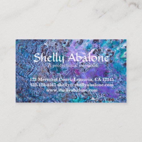 Abalone sea shell background design 1 business card