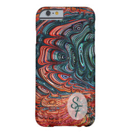 Abalone Shell Abstract Fractal Art Monogram Barely There iPhone 6 Case