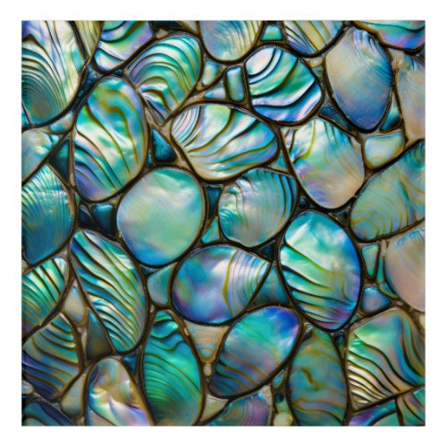 Abalone Shell Abstract Pattern Acrylic Print