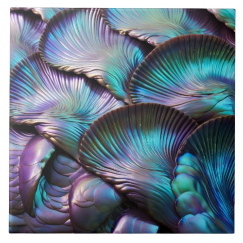 Abalone Shell Abstract Pattern Ceramic Tile