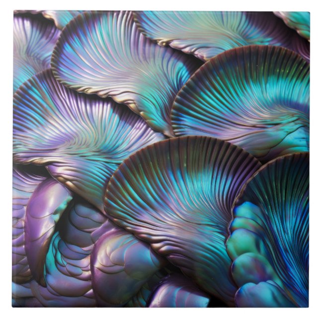 Abalone Shell Abstract Pattern Ceramic Tile (Front)