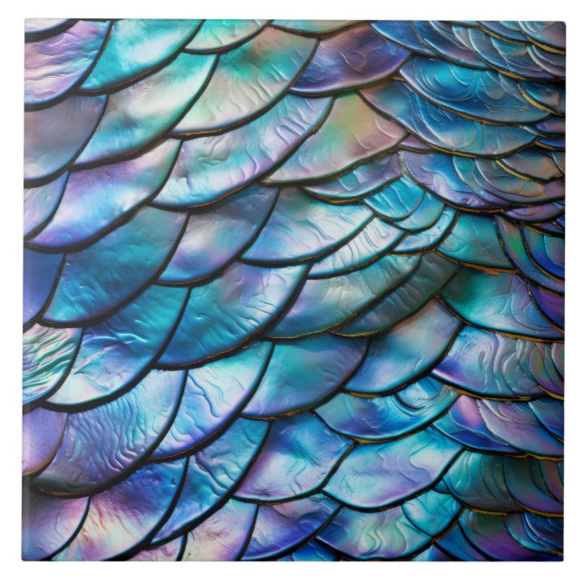 Abalone Shell Abstract Pattern Ceramic Tile (Front)