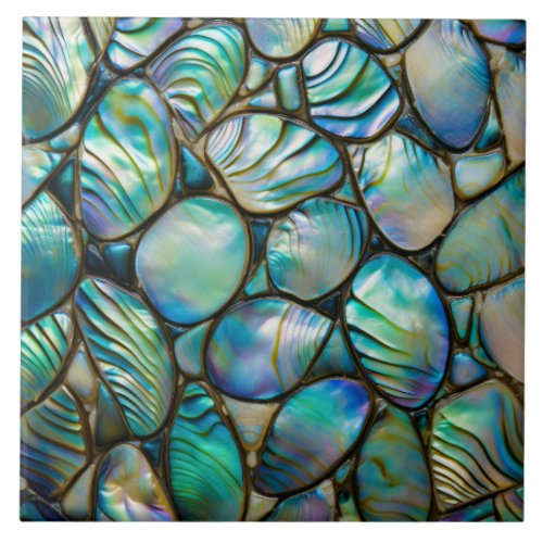  Abalone Shell Abstract Pattern Ceramic Tile