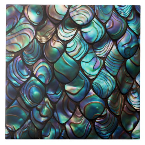  Abalone Shell Abstract Pattern Ceramic Tile