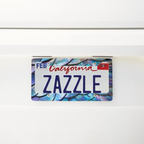Abalone Shell Abstract Pattern License Plate Frame