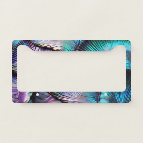 Abalone Shell Abstract Pattern License Plate Frame