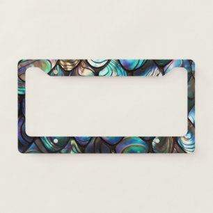 Abalone Shell Abstract Pattern License Plate Frame