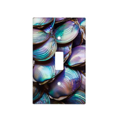 Abalone Shell Abstract Pattern Light Switch Cover