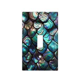 Abalone Shell Abstract Pattern Light Switch Cover