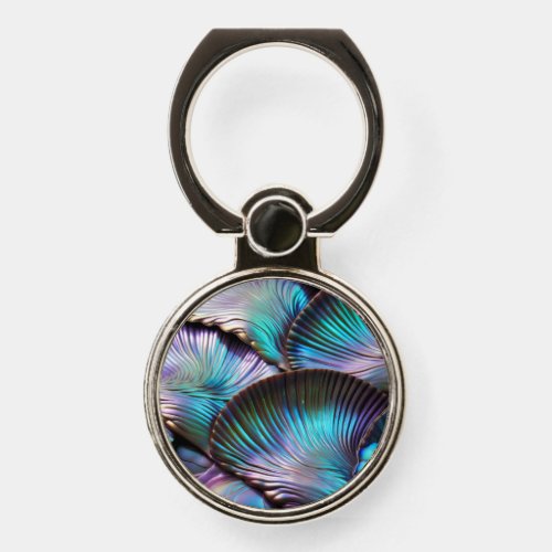 Abalone Shell Abstract Pattern Phone Ring Stand