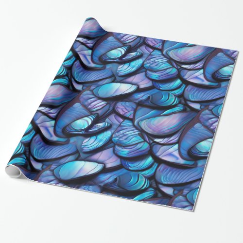 Abalone Shell Abstract Pattern Wrapping Paper