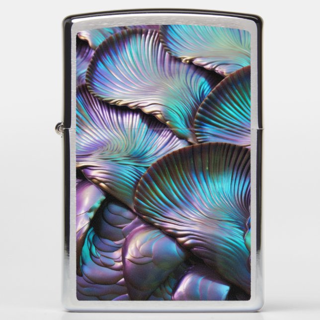 Abalone Shell Abstract Pattern Zippo Lighter (Front)