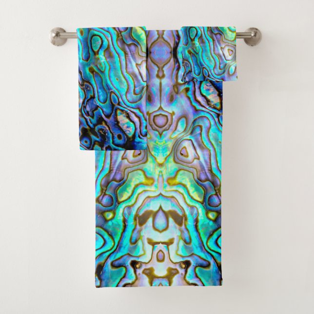 Abalone shell bath towel set (Insitu)