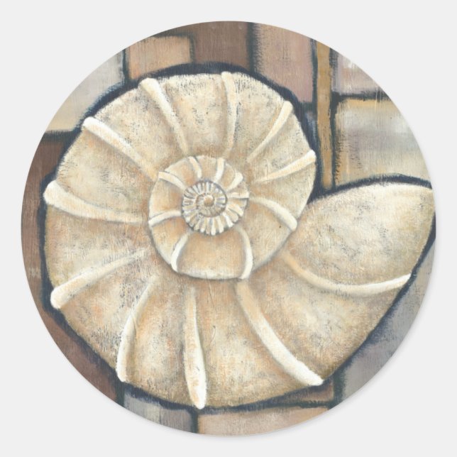 Abalone Shell Classic Round Sticker (Front)