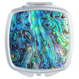 Abalone shell compact mirror