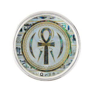 Abalone Shell Egyptian Ankh Cross symbol Pin