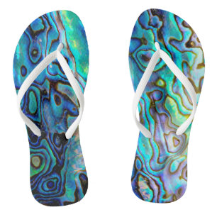 Abalone shell flip flops