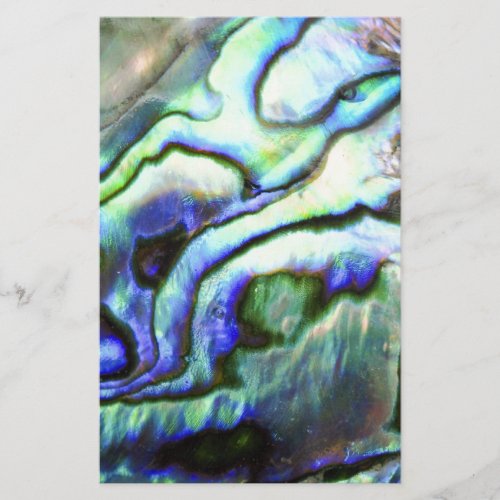 Abalone shell green blue paua stationery