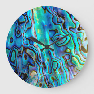 Abalone shell large clock