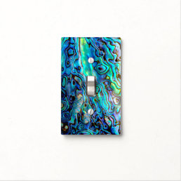 Abalone shell light switch cover