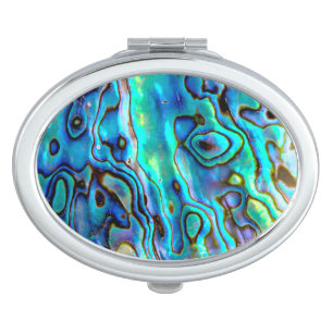 Abalone shell makeup mirror