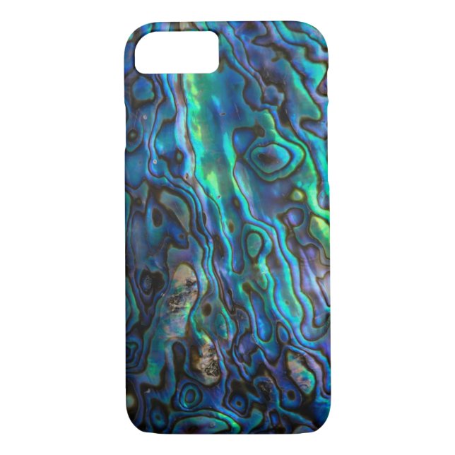 Abalone shell Mermaid iridescent iPhone case (Back)