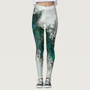 Abalone Shell Pearl and Silver 1 Leggings