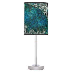 Abalone Shell Pearl and Silver 2 Table Lamp