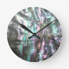 Abalone Shell Round Clock