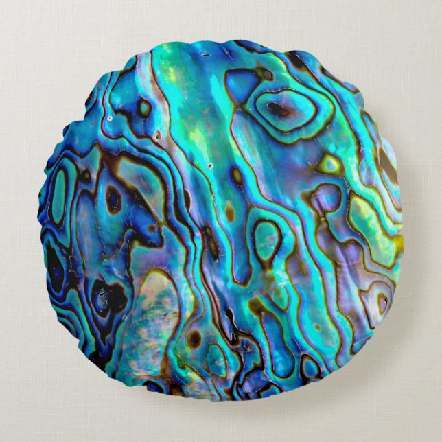Abalone shell round pillow (Front)
