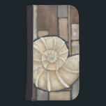 Abalone Shell Wallet Phone Case For Samsung Galaxy S4<br><div class="desc">Charikilia Zarris is a talented artist know for her ocean artwork. Her images are peaceful and calm relaxing you with every picture. Get this nautical piece of artwork with a Abalone shell being the center of it all,  bordered with tiles and a beautiful color scheme.</div>