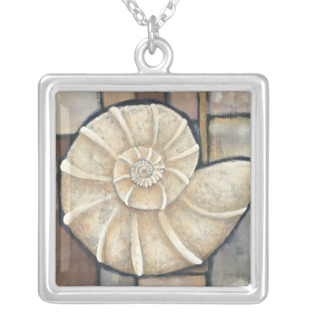 Abalone Shell Silver Plated Necklace (Front)