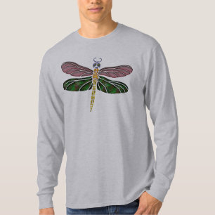 Abalone Shell & Stained Glass Dragonfly T-Shirt