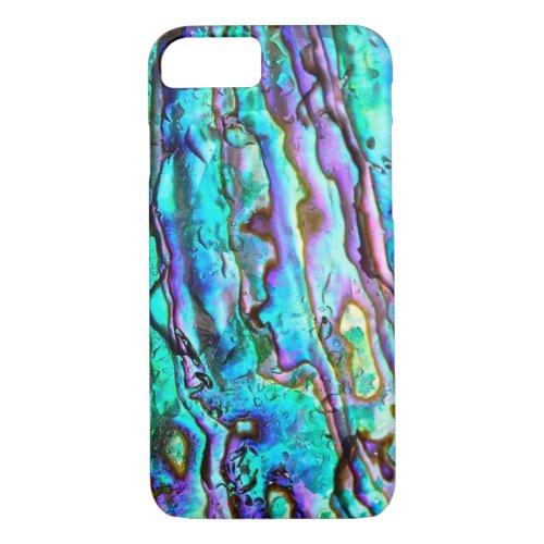 Abalone Shell Teal Mother Of Pearls Gemstone iPhone 87 Case