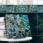 Abalone Shell Texture  - Cells Collage N15 Ceramic Tile<br><div class="desc">This gorgeous tile is part of my Abalone Dream collection. Use it alone or in combination with other tiles to create stunning look in the bathroom or shower - accent tile mosaic behind the mixer or bathtub for example, or use them for crafts - tiled table or tile mirror frame....</div>