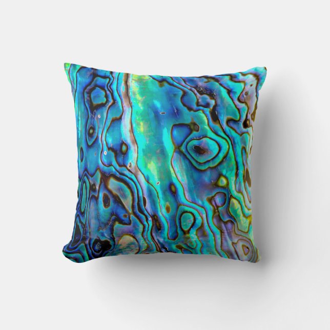 Abalone shell throw pillow (Front)