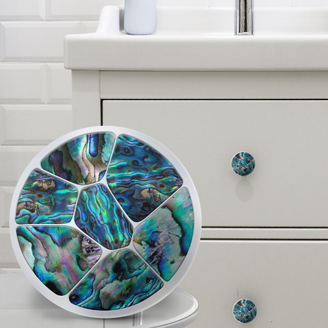 Abalone Shell - Voronoi Cells Mosaic Ceramic Knob (Creator Uploaded)