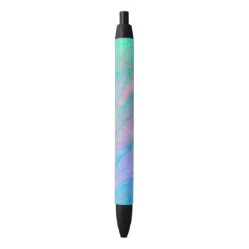 Abalone Shell Watercolor Mother-of-pearl Shellfish Black Ink Pen by TribeAndSea at Zazzle
