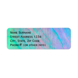 Abalone Shell Watercolor mother-of-pearl Shellfish Label