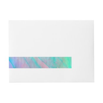 Abalone Shell Watercolor Mother-of-pearl Shellfish Wrap Around Address Label by TribeAndSea at Zazzle