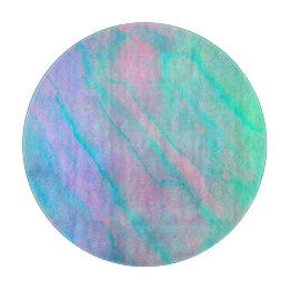 Abalone Shell Watercolor mother-of-pearl Stone Cutting Board
