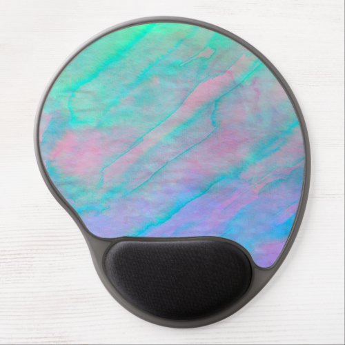Abalone Shell Watercolor mother_of_pearl Stone Gel Mouse Pad