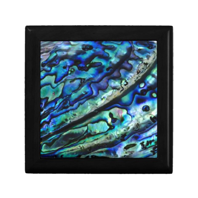 Abalone Shell | Wooden Jewelry Keepsake Box (Front)