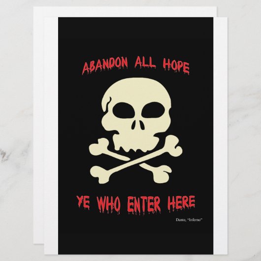 Abandon all hope ye who enter here (Front/Back)