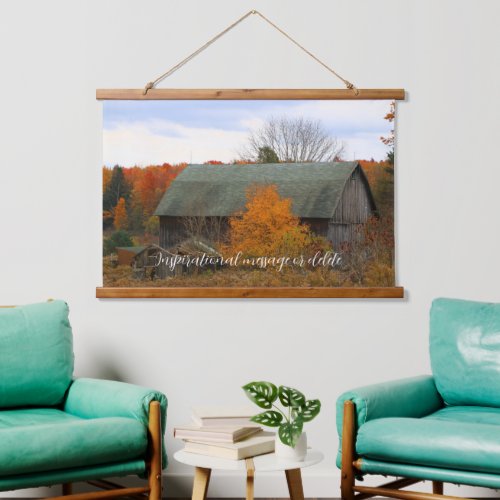 Abandon Old Rustic Barn Autumn Farm Scene Hanging Tapestry