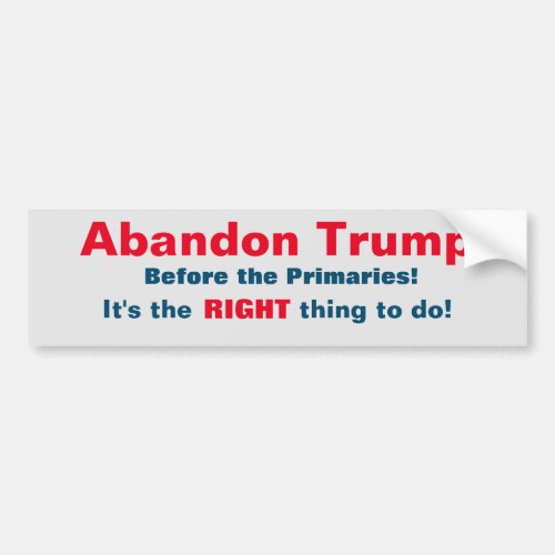 Abandon Trump Bumper Sticker