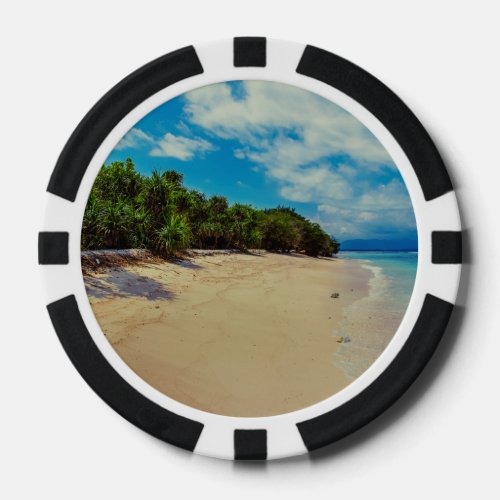 Abandonded beach poker chips