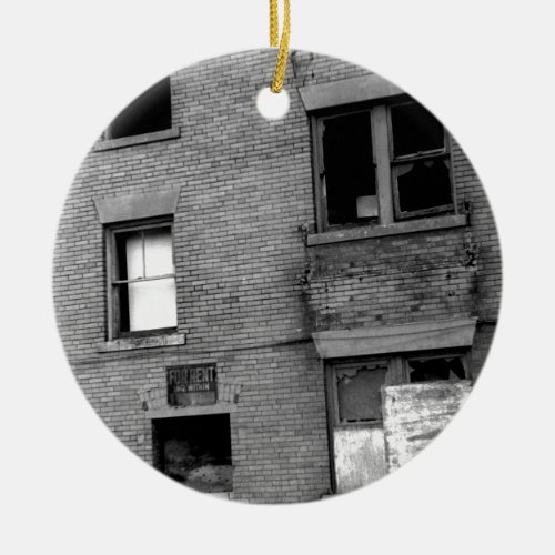 Abandoned Apartment For Rent Ceramic Ornament