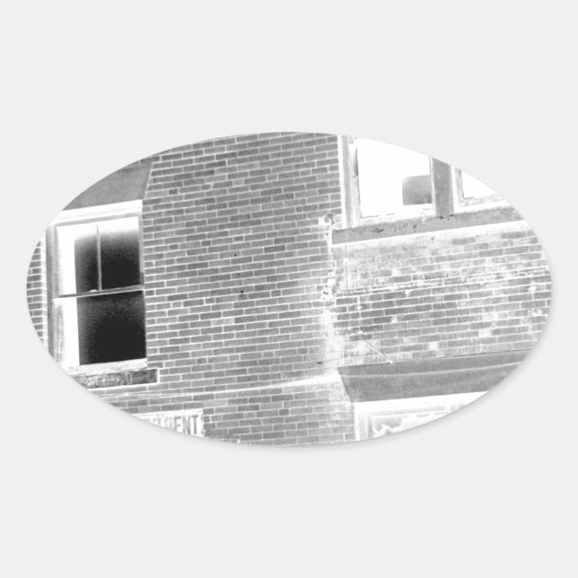 Abandoned Apartment For Rent - negative Oval Sticker (Front)