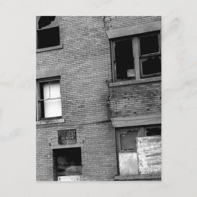 Abandoned Apartment For Rent Postcard (Front)
